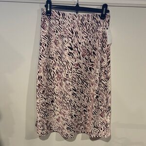CALVIN KLEIN Women’s Animal-Print Midi Skirt Size XS